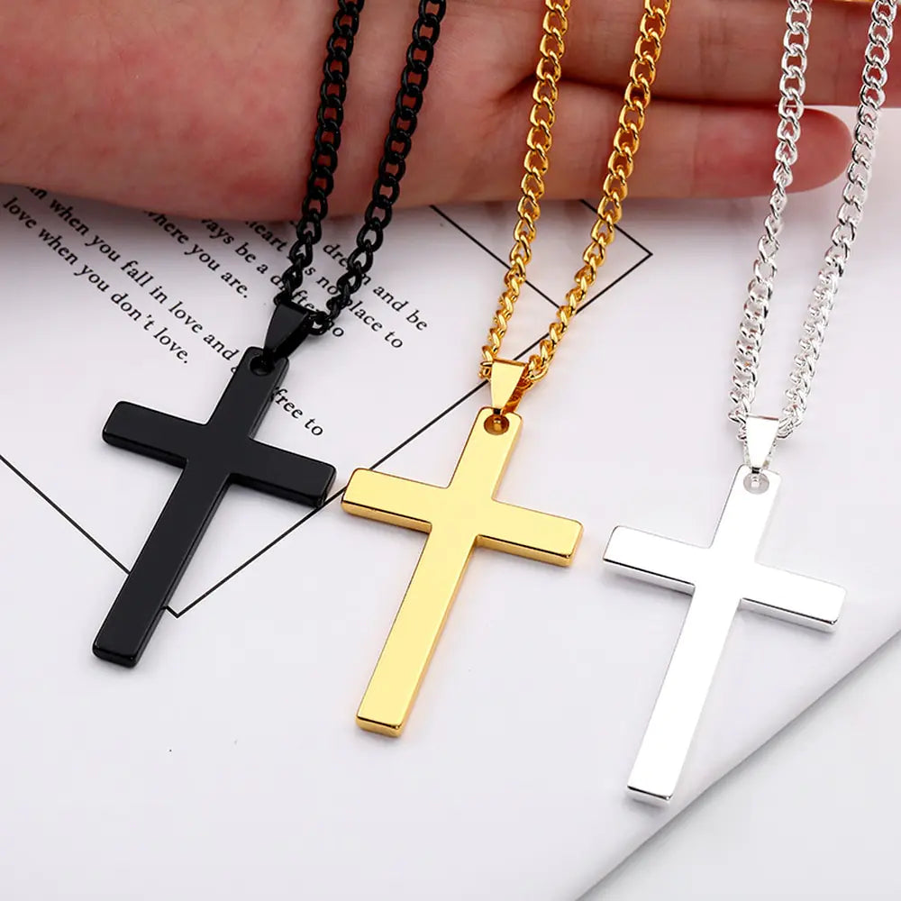 Stainless Christian Cross NecklaceSpiritual Warfare