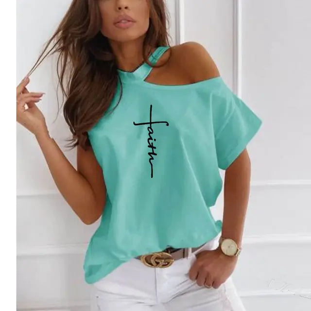 Faith Cross Christian Print Women'Spiritual Warfare