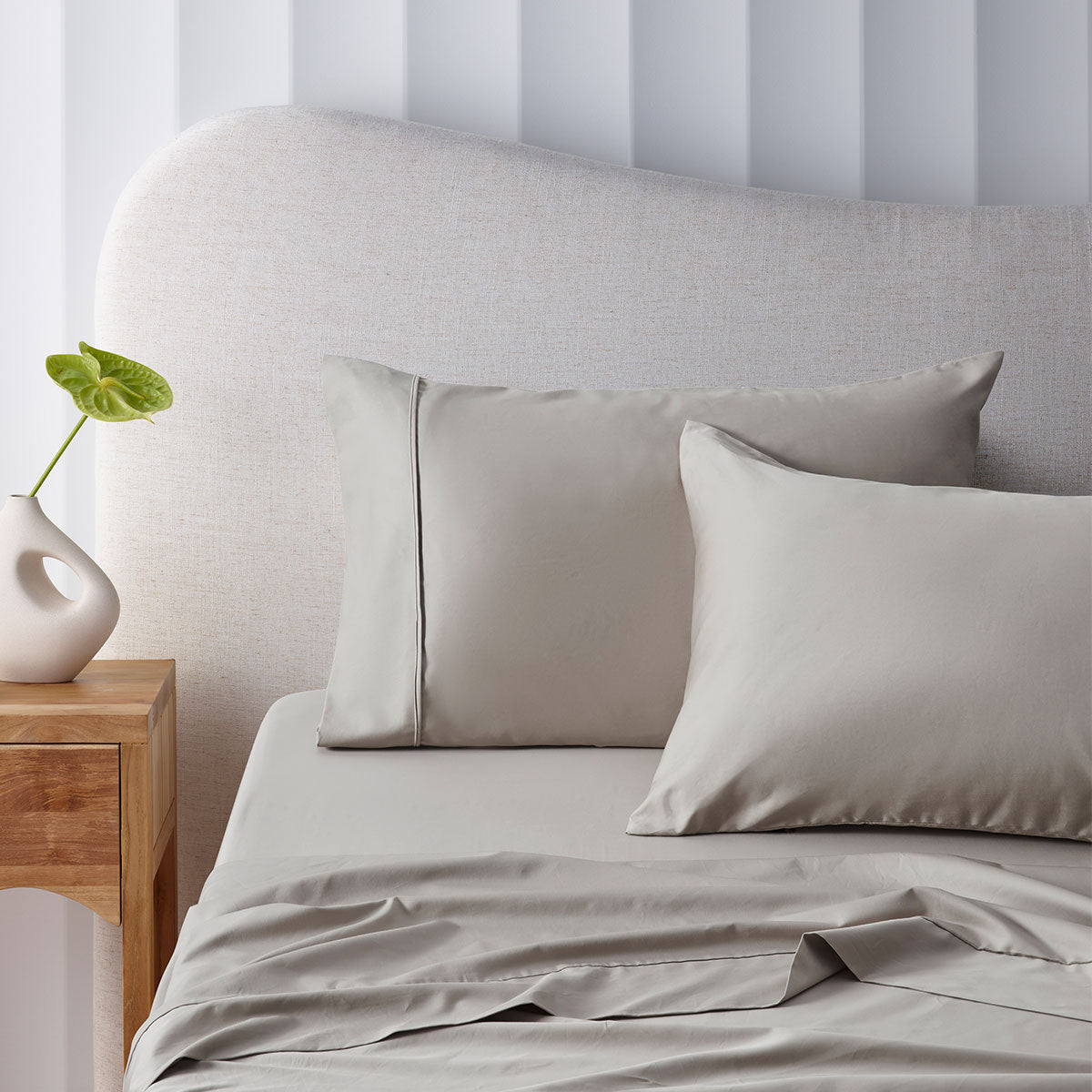 Accessorize 400TC Stone Bamboo Cotton Sheet Set 40cm Wall SingleSpiritual Warfare