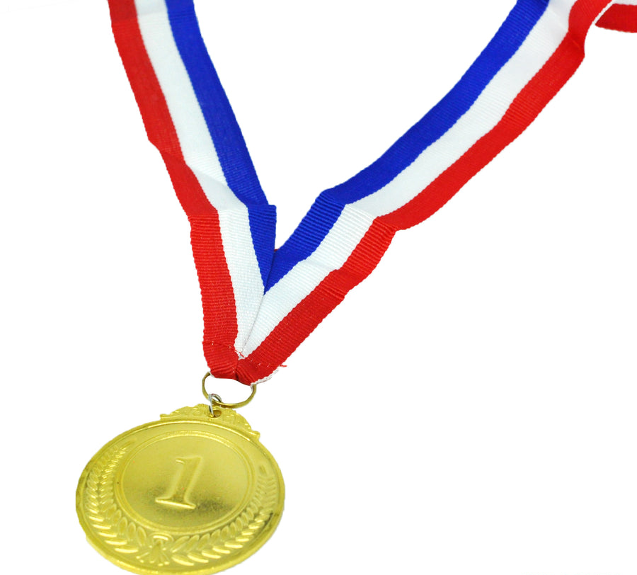 1st METAL GOLD WINNER MEDALS Sports Day School 46cm Ribbon OlympicsSpiritual Warfare