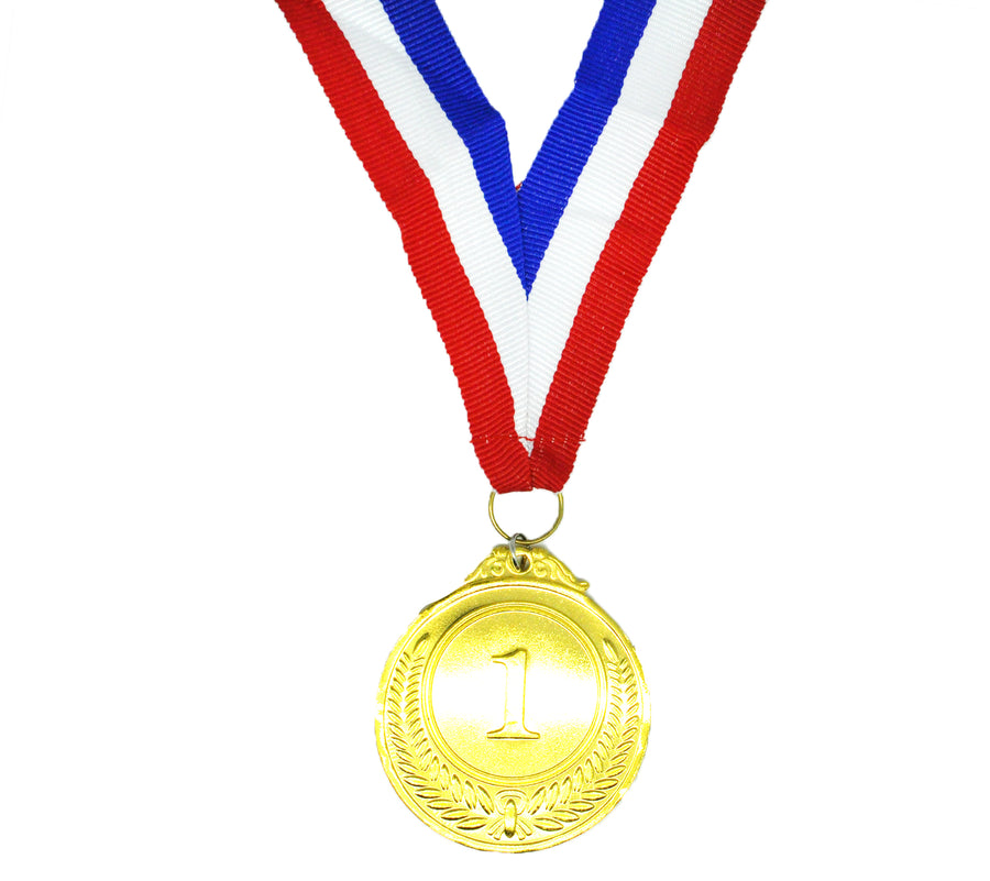 1st METAL GOLD WINNER MEDALS Sports Day School 46cm Ribbon OlympicsSpiritual Warfare