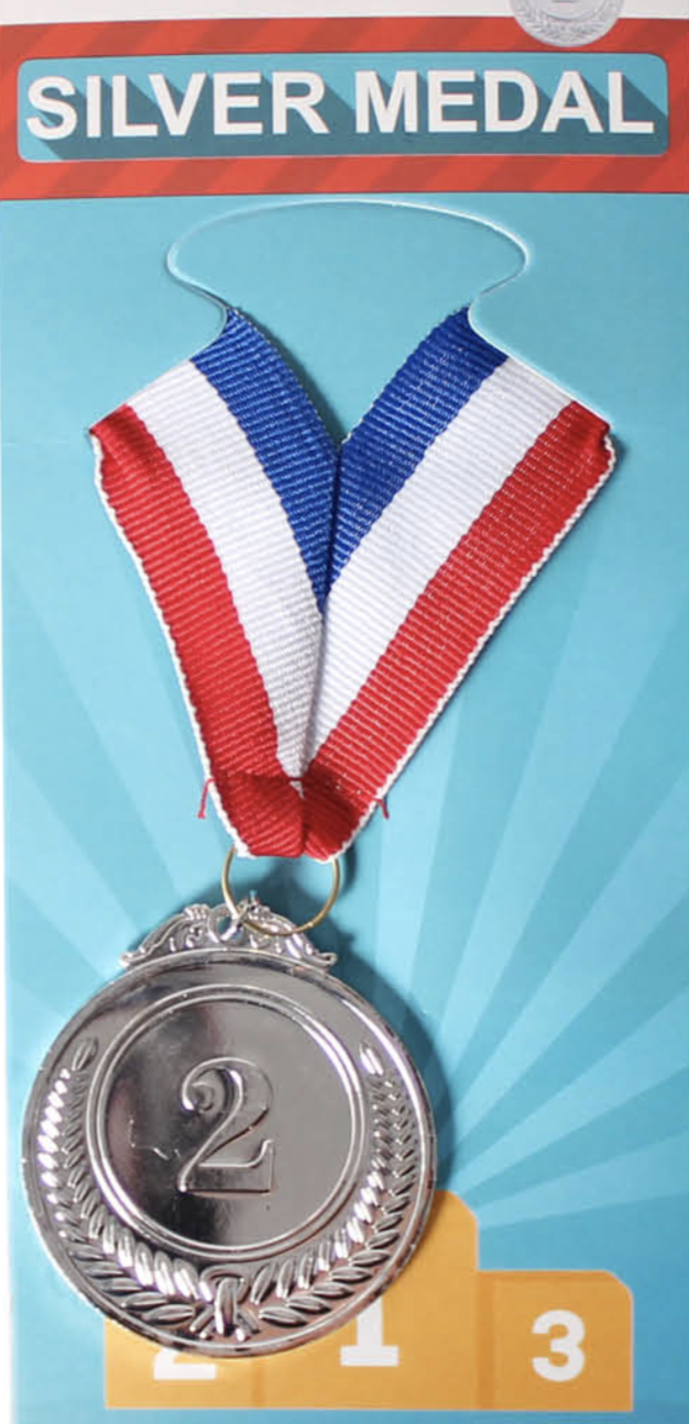 2nd METAL SILVER WINNER MEDALS Sports Day School 46cm Ribbon OlympicsSpiritual Warfare
