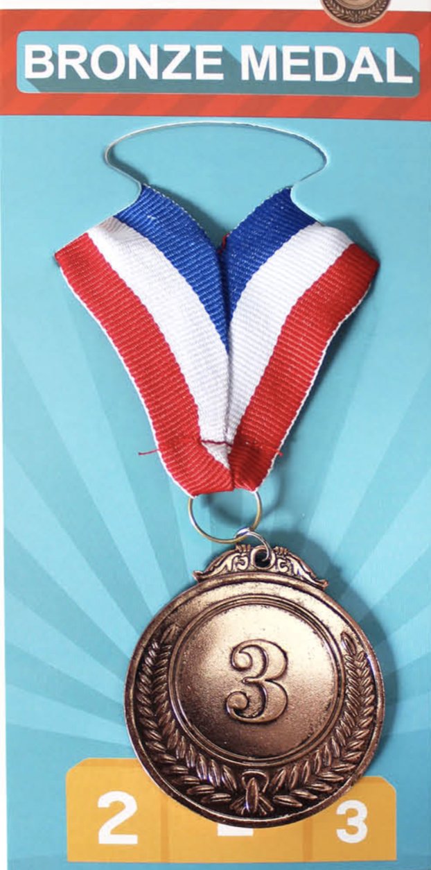 3rd METAL BRONZE WINNER MEDALS Sports Day School 46cm RibbonSpiritual Warfare