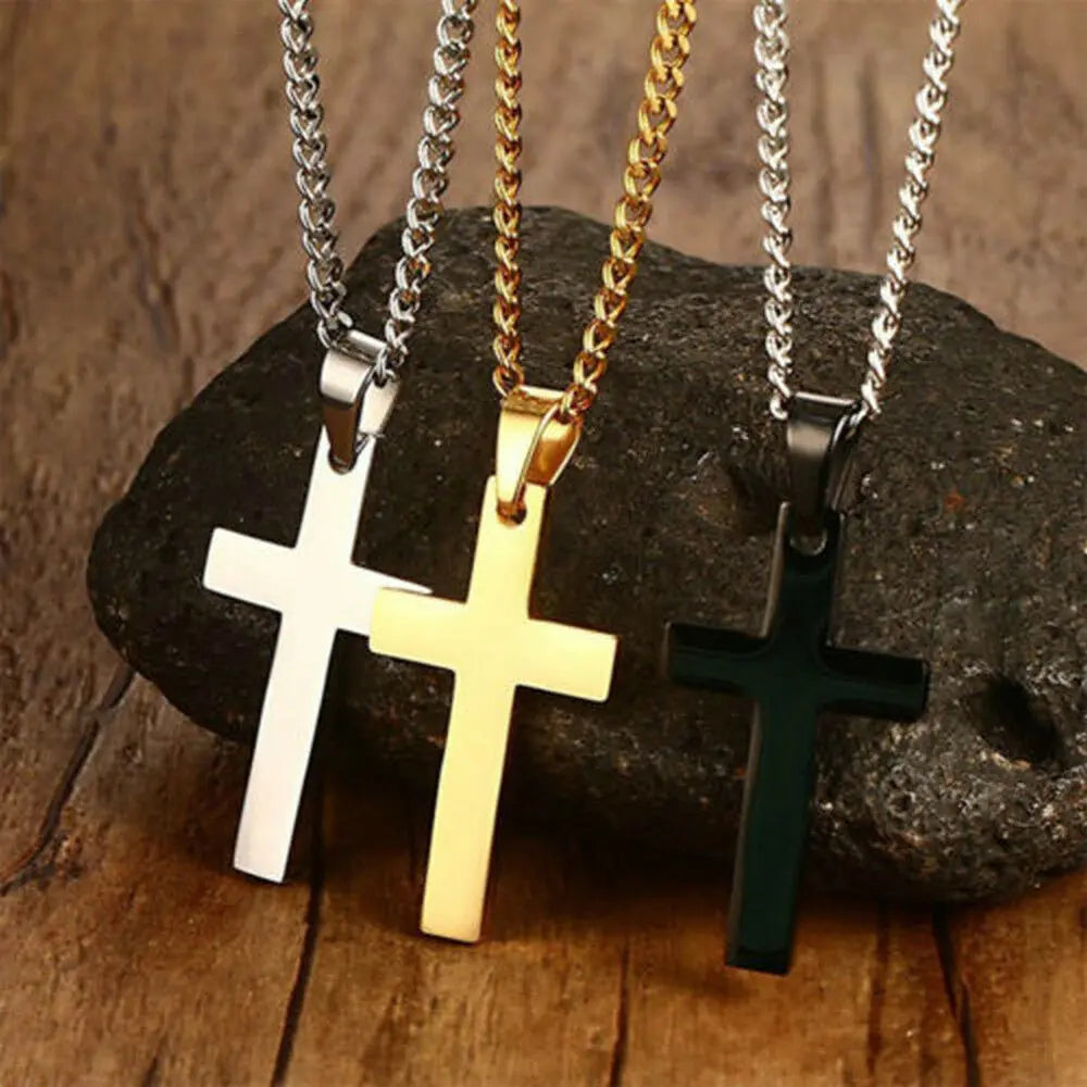 Stainless Christian Cross NecklaceSpiritual Warfare