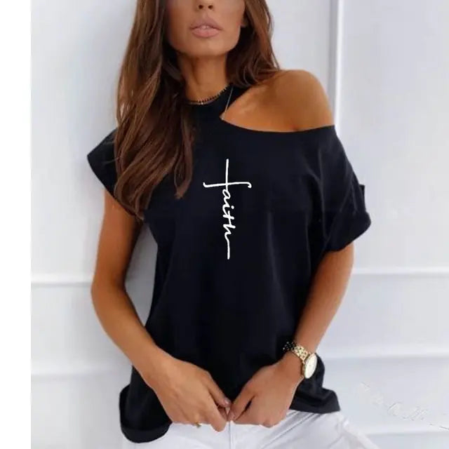 Faith Cross Christian Print Women'Spiritual Warfare