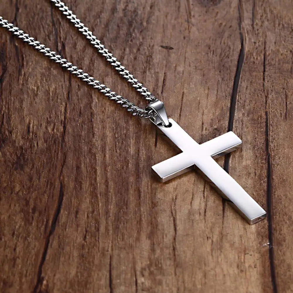 Stainless Christian Cross NecklaceSpiritual Warfare