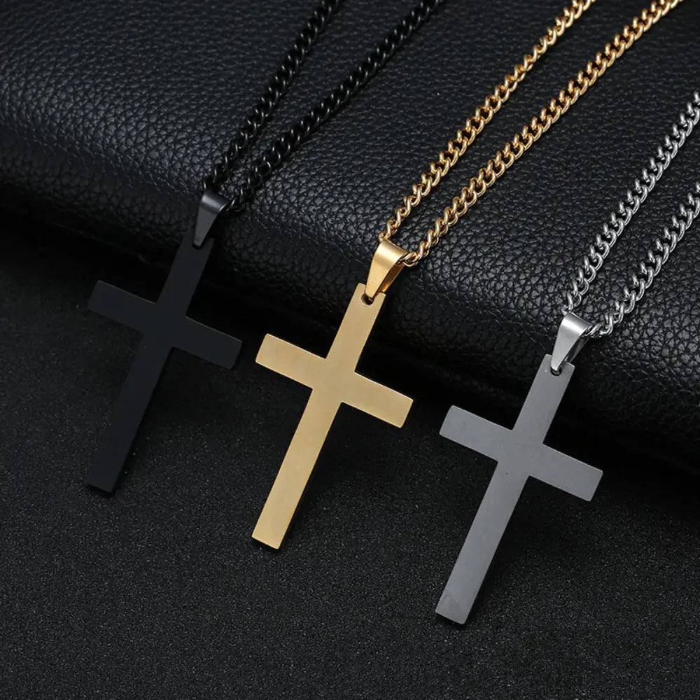 Stainless Christian Cross NecklaceSpiritual Warfare