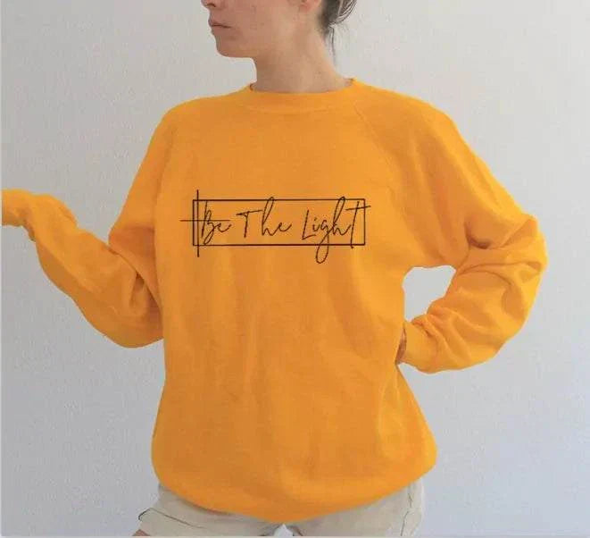 Christian designed sweatshirt Featuring "Be the Light"