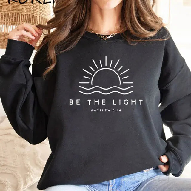 Light" Christian SweatshirtSpiritual Warfare