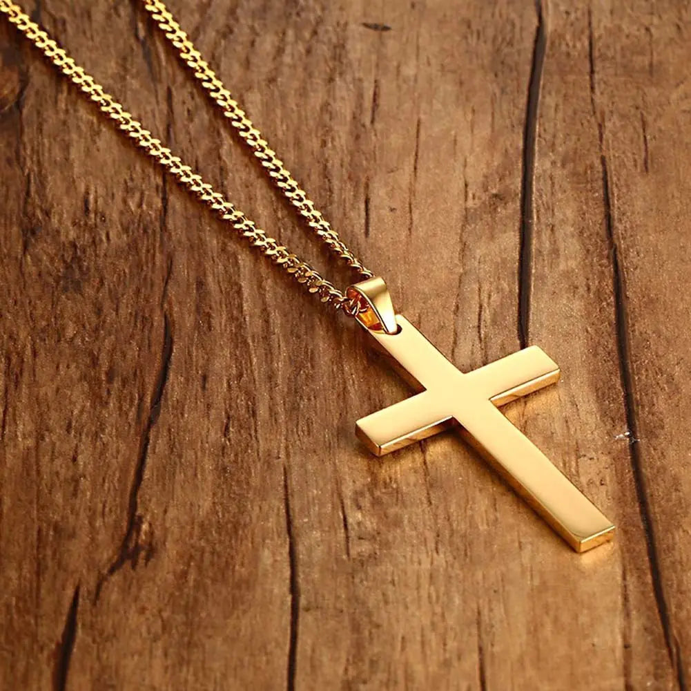 Stainless Christian Cross NecklaceSpiritual Warfare