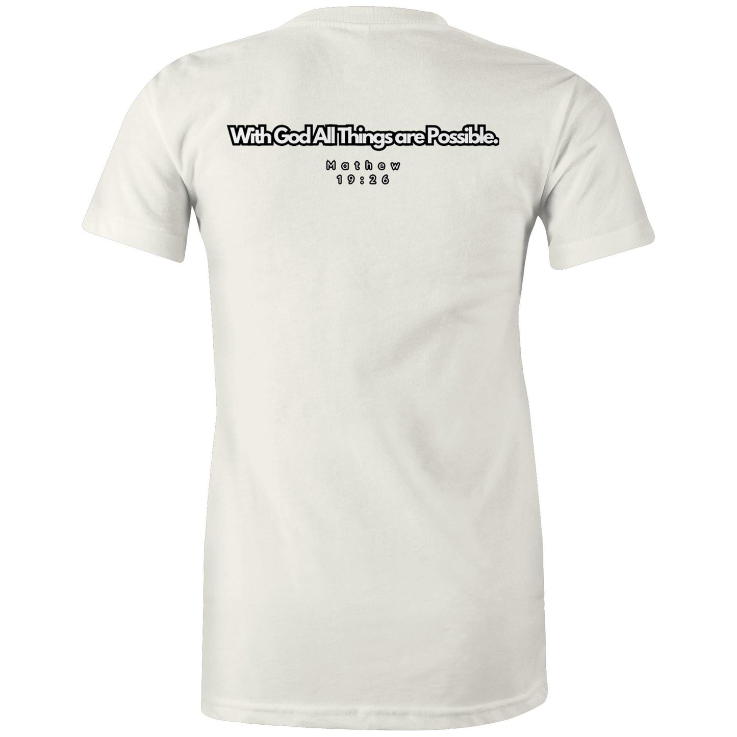 Spiritual Warfare All Things are Possible Women's Organic Tee