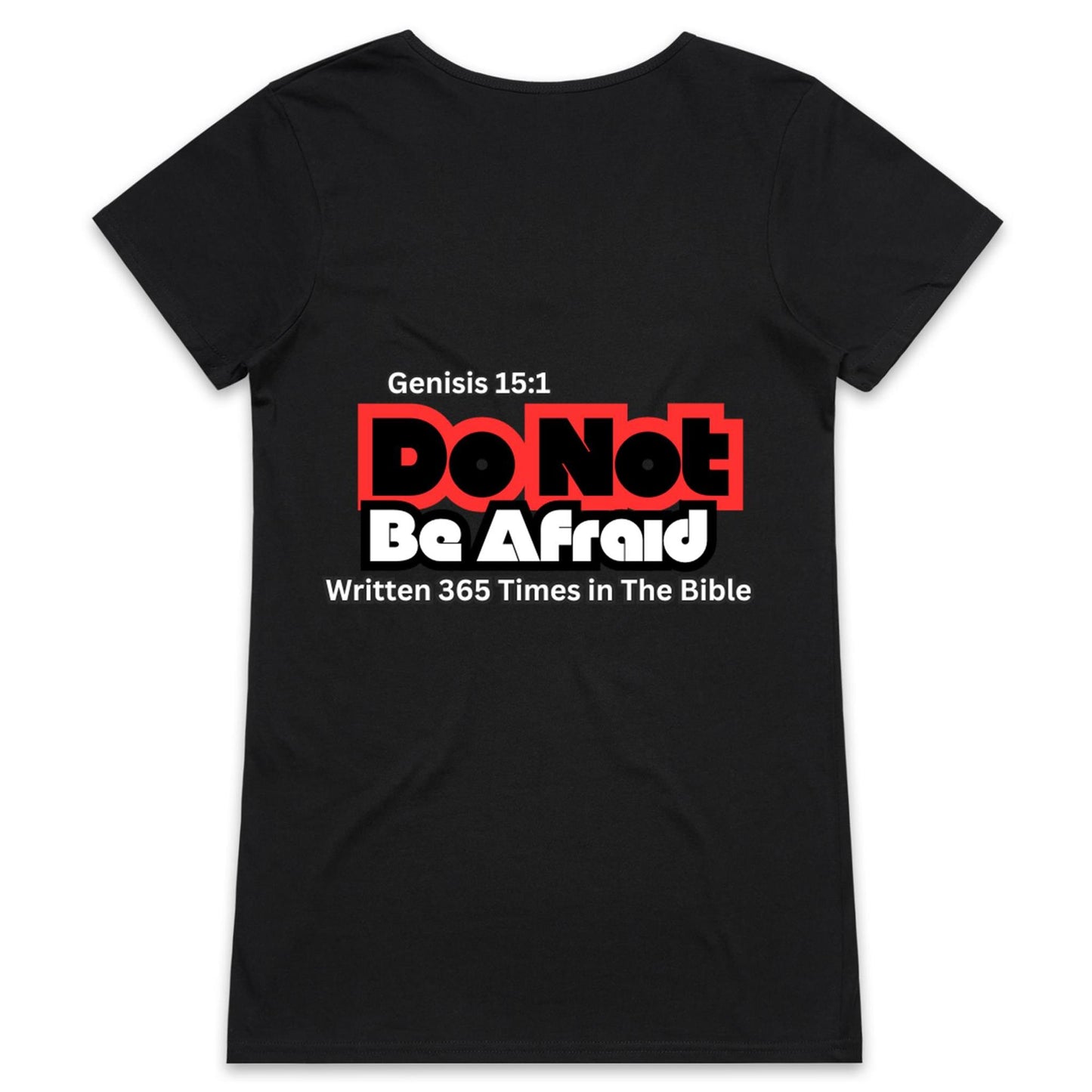 Spiritual Warfare Do Not Be Afraid Women's V-Neck T-Shirt