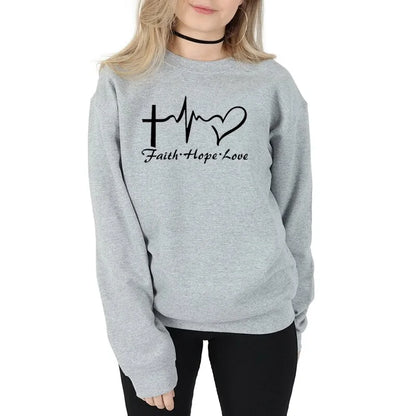 Faith, Hope, & Love Letter Christian Sweatshirt