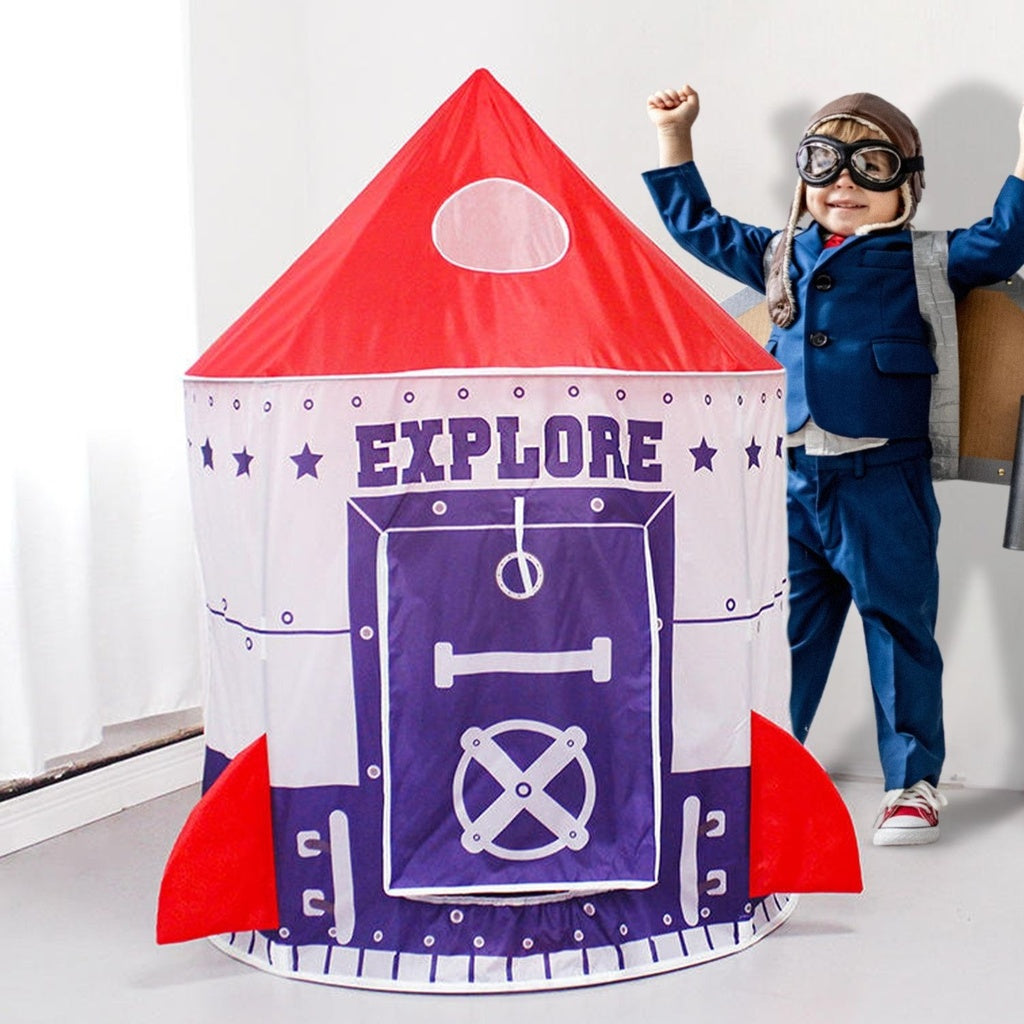 GOMINIMO Kids spaceship Tent (Purple and Red)