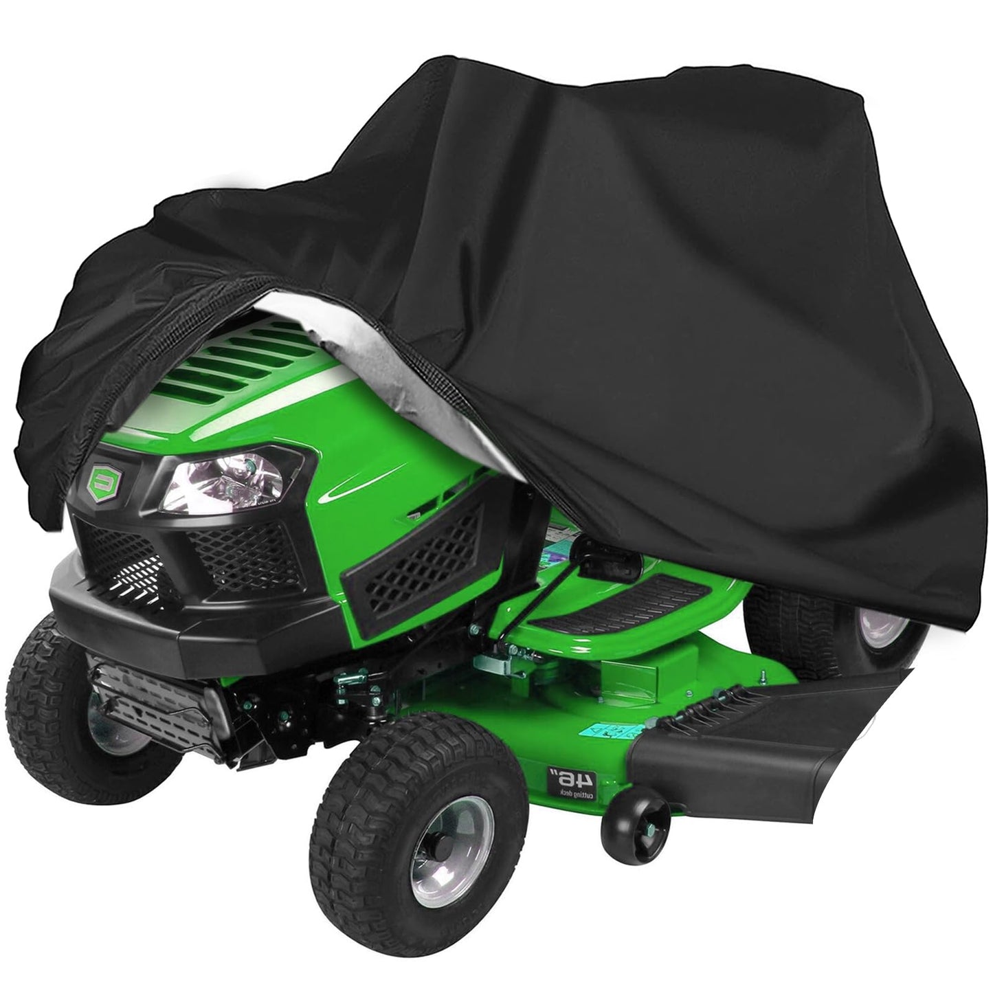 Lawn Mower Cover Lawn Tractor Cover Waterproof Heavy Duty 420D Polyester UV Protection