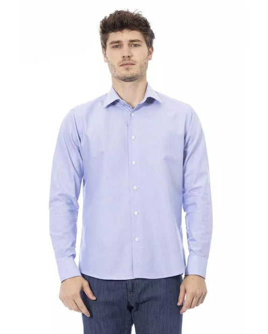 Baldinini Trend Men's Light Blue Cotton Shirt - L