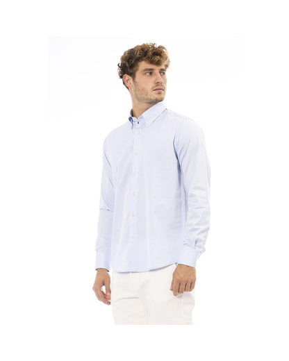 Baldinini Trend Men's Light Blue Cotton Shirt - 44 IT