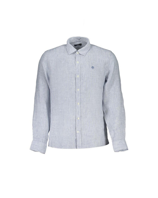 North Sails Men's Blue Linen Shirt - S