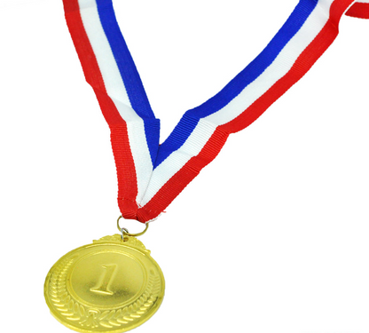 1st METAL GOLD WINNER MEDALS Sports Day School 46cm Ribbon Olympics