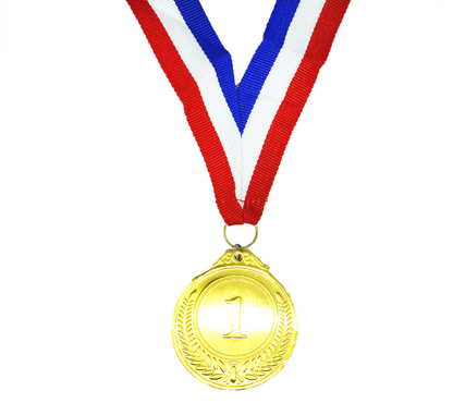 1st METAL GOLD WINNER MEDALS Sports Day School 46cm Ribbon Olympics