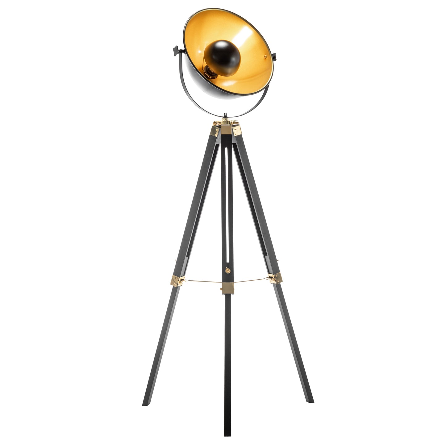 Premium Tripod Spotlight Lamp Nautical Designer Extendable Light - Matte Black