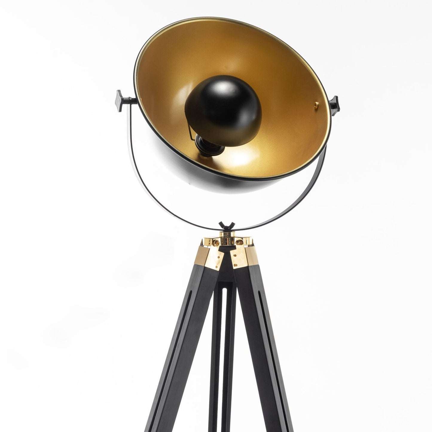 Premium Tripod Spotlight Lamp Nautical Designer Extendable Light - Matte Black