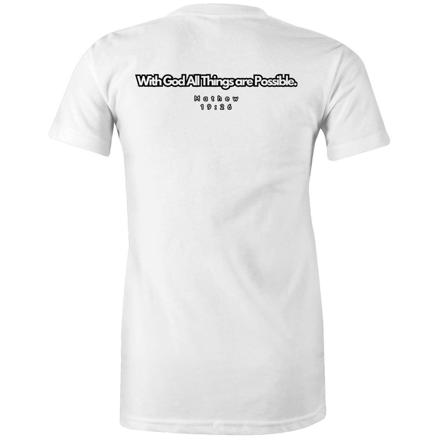 Spiritual Warfare All Things are Possible Women's Organic Tee