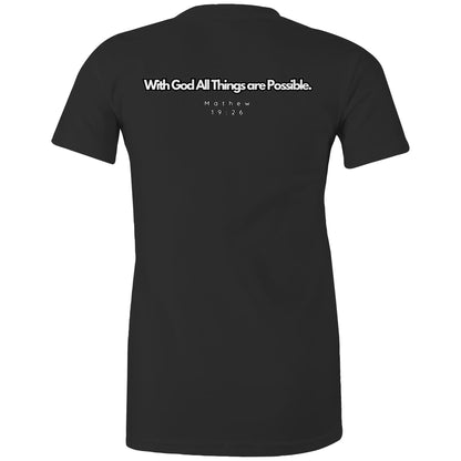 Spiritual Warfare All Things are Possible Women's Organic Tee