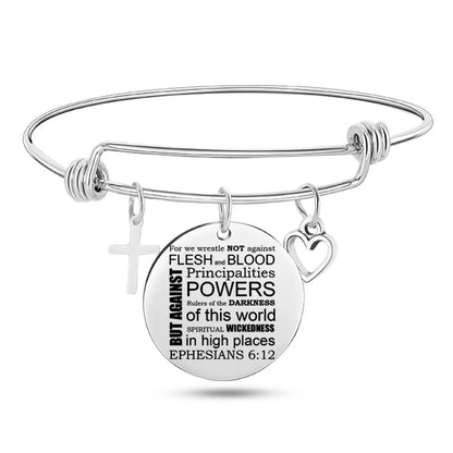 Stainless Steel Christian Charm Bracelet